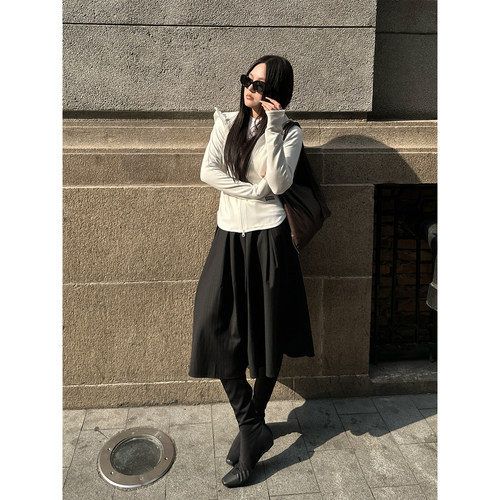 II SENSE 设计师品牌 25早秋新品 羊毛褶皱半裙 SOLSOL买手店