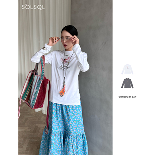 25春夏 DAN 设计师品牌 印花长袖 SOLSOL买手店 CHRISOU T恤