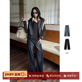 复古牛仔起绒阔腿裤 IMMI 设计师品牌25秋冬新品 SOLSOL买手店