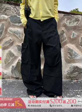 ETHOR 设计师26春夏新款休闲黑色多口袋工装长裤 SOLSOL买手店