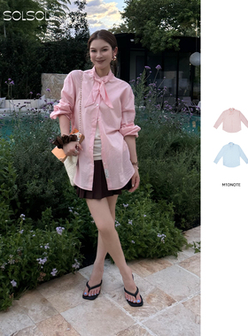 M1DNOTE 设计师品牌 25早秋新品 领结装饰衬衫 SOLSOL买手店