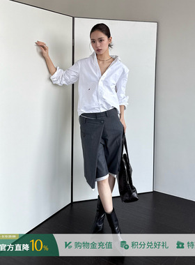 MOMENTPLAY 设计师 26春夏新品 精裁纽扣装饰衬衫  SOLSOL买手店