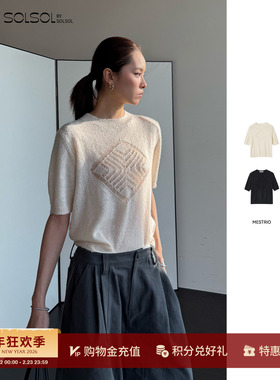 MESTRIO 设计师品牌 26春夏新品 短袖纯色休闲针织衫SOLSOL买手店