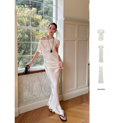DEEPMOSS水泽吊带裙/柔浪连衣裙