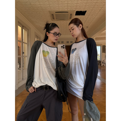 OPENYY我爱YY插肩袖T恤