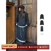 SOLSOL YOEYYOU 立领 26春夏新品 连帽卫衣 假两件拼色直身半裙