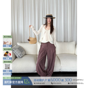 梅子酒褶皱廓形长裤 设计师26春夏新款 SOLSOL买手店 SENSE