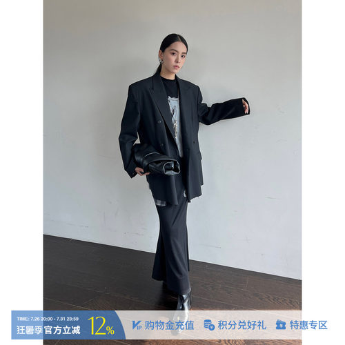 ETHOR 25早春  设计师品牌 格纹拼接廓形西装外套  SOLSOL买手店