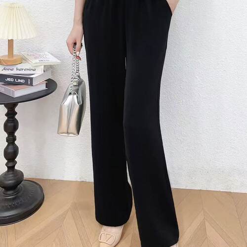 【冰丝裤】2025夏季新款休闲百搭直筒阔腿凉感冰丝减龄裤