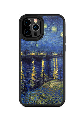 适用苹果iphone16pro 16e 16 pro Max 15 14梵高艺术高级感13promax 12 11防摔磁吸手机壳套