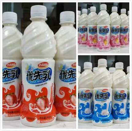 达利园450毫升原味；草莓；蜜桃优先乳*8瓶酸甜口味乳饮品