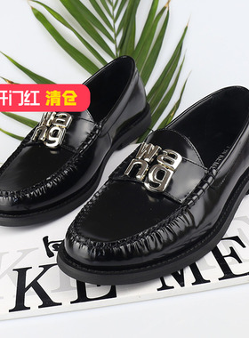 清仓‖可媚正品春款圆头胎牛皮金属饰扣低跟舒适单鞋KA20343-193