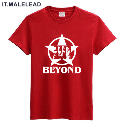 包邮beyond季摇滚五角星半袖