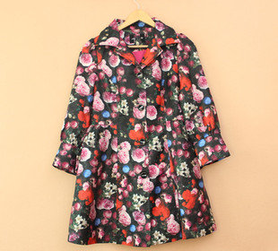 台湾高端女装正品折扣 漂亮风衣外套 9037A 品牌 台湾洋装