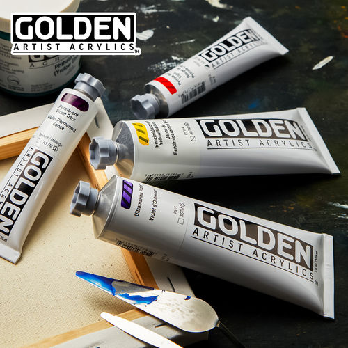 美国GOLDEN Acrylic高登丙烯颜料HB厚重型亚克力颜色艺术家级59ml