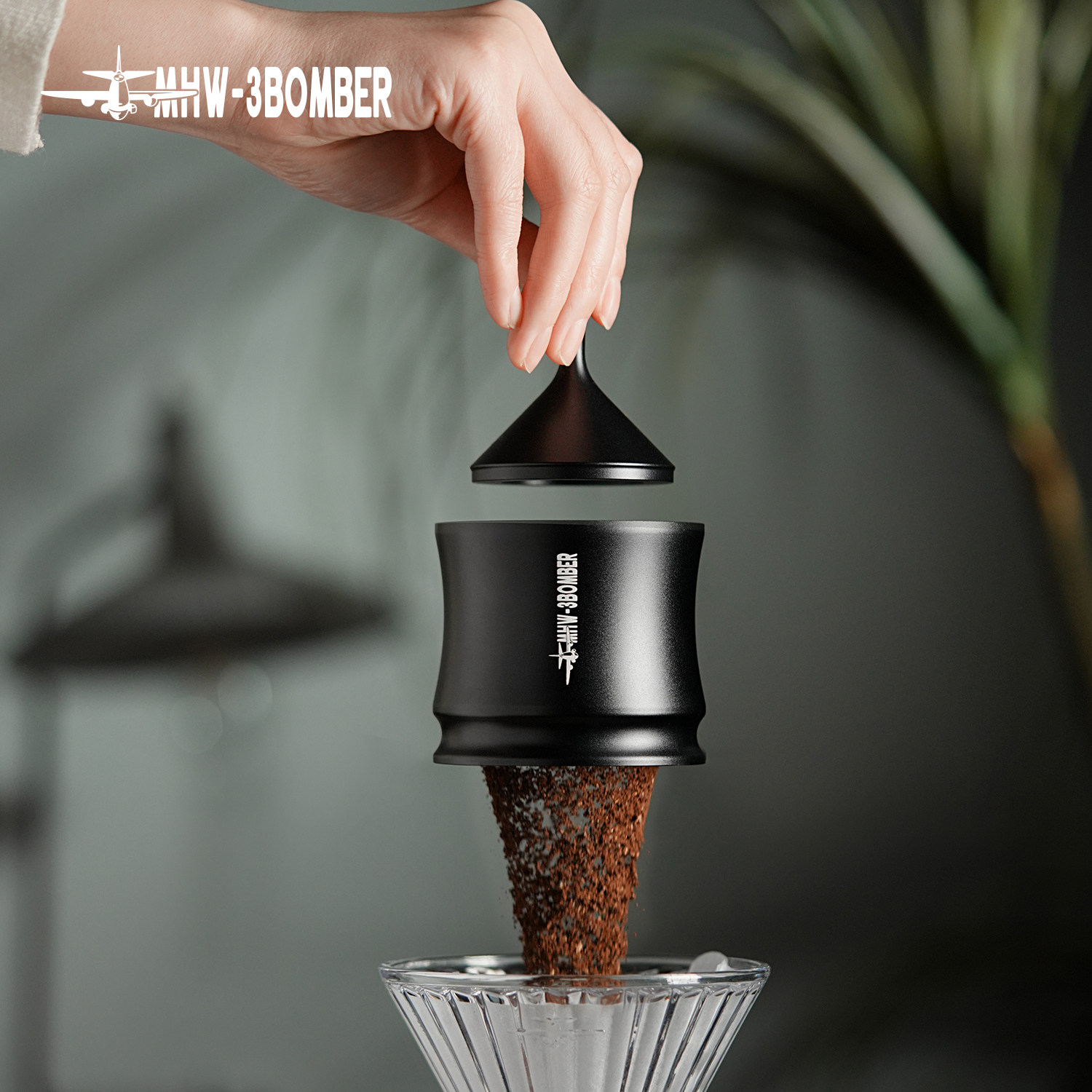 MHW 轰炸机接粉器 58mm 磨豆机接粉杯 手冲意式咖啡落粉器