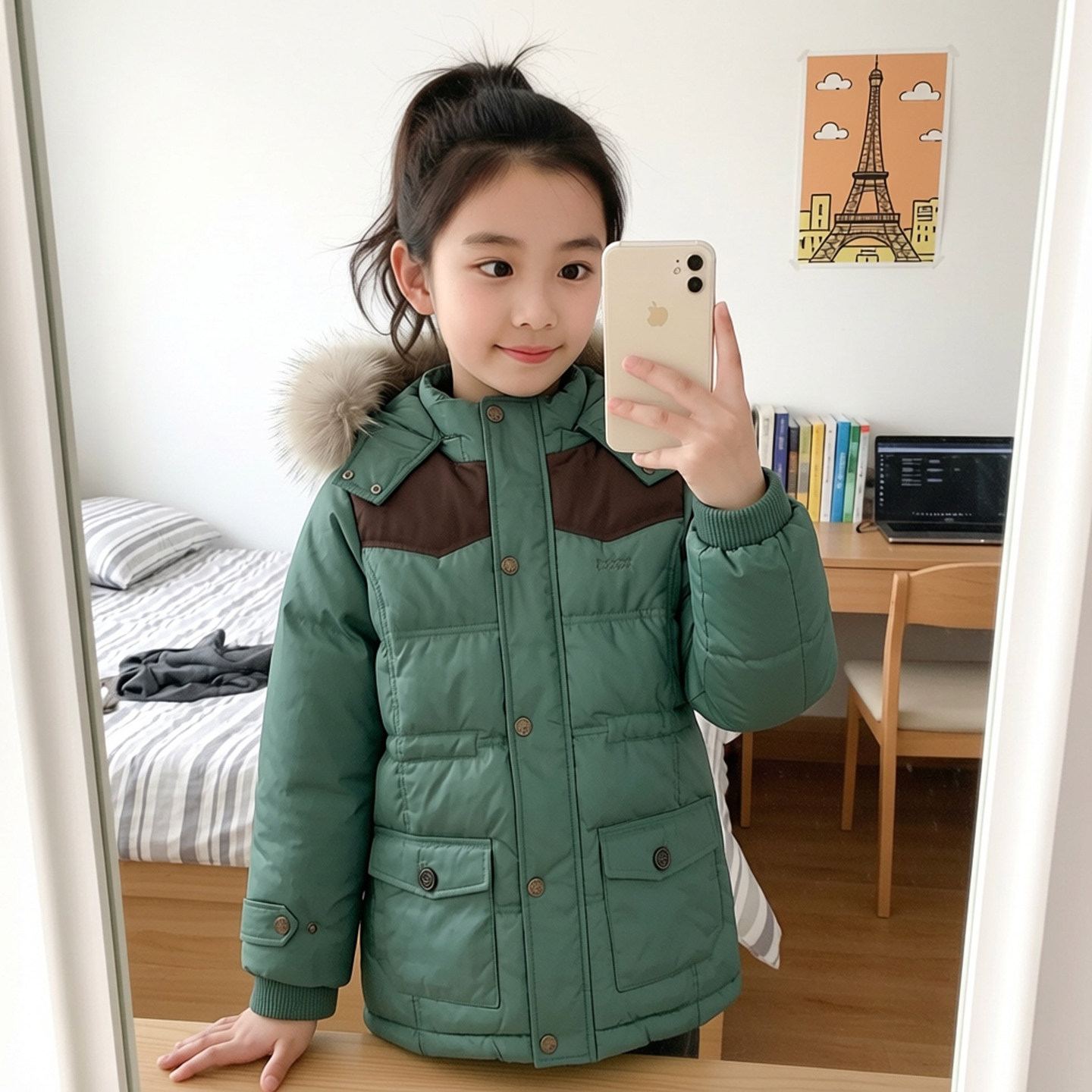 ELLE童装男童羽绒服高端女童kids儿童冬装女孩外套中大童男孩韩版