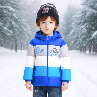 宝宝羽绒服品牌撤柜正品童装男童冬装保暖外套小童上衣中长款加厚