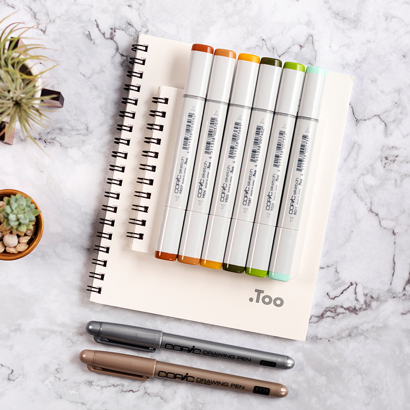 日本Copic酷笔客马克笔一代二代三代漫画肤色软头设计插画服装