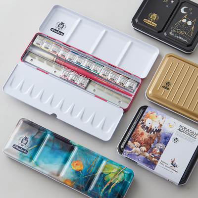 史明克固体水彩颜料套装粉盒金盒大师级学院级水彩菲利大叔联名