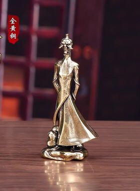 哪吒2之魔童闹海人物申公豹手办汽车摆件人偶雕像模型纯黄铜摆件