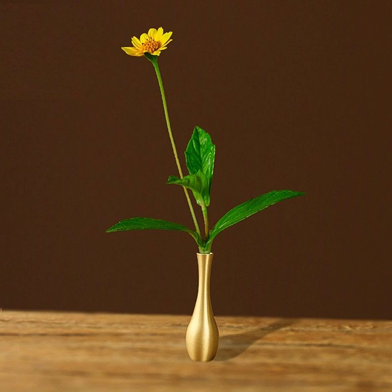 杨柳枝净瓶玉净瓶柳枝配件花瓶合金观世音菩萨用品茶道花插小摆件