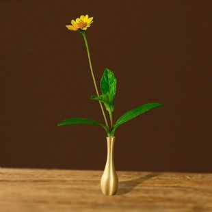 杨柳枝净瓶玉净瓶柳枝配件花瓶合金观世音菩萨用品茶道花插小摆件