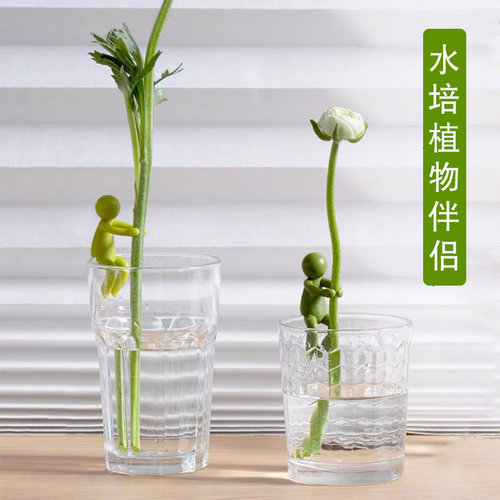 卡通版水培植物支撑幽默诙谐