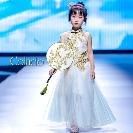 Colado扣诺女童汉服女中国风夏季儿童走秀礼服国潮高端定制演出服
