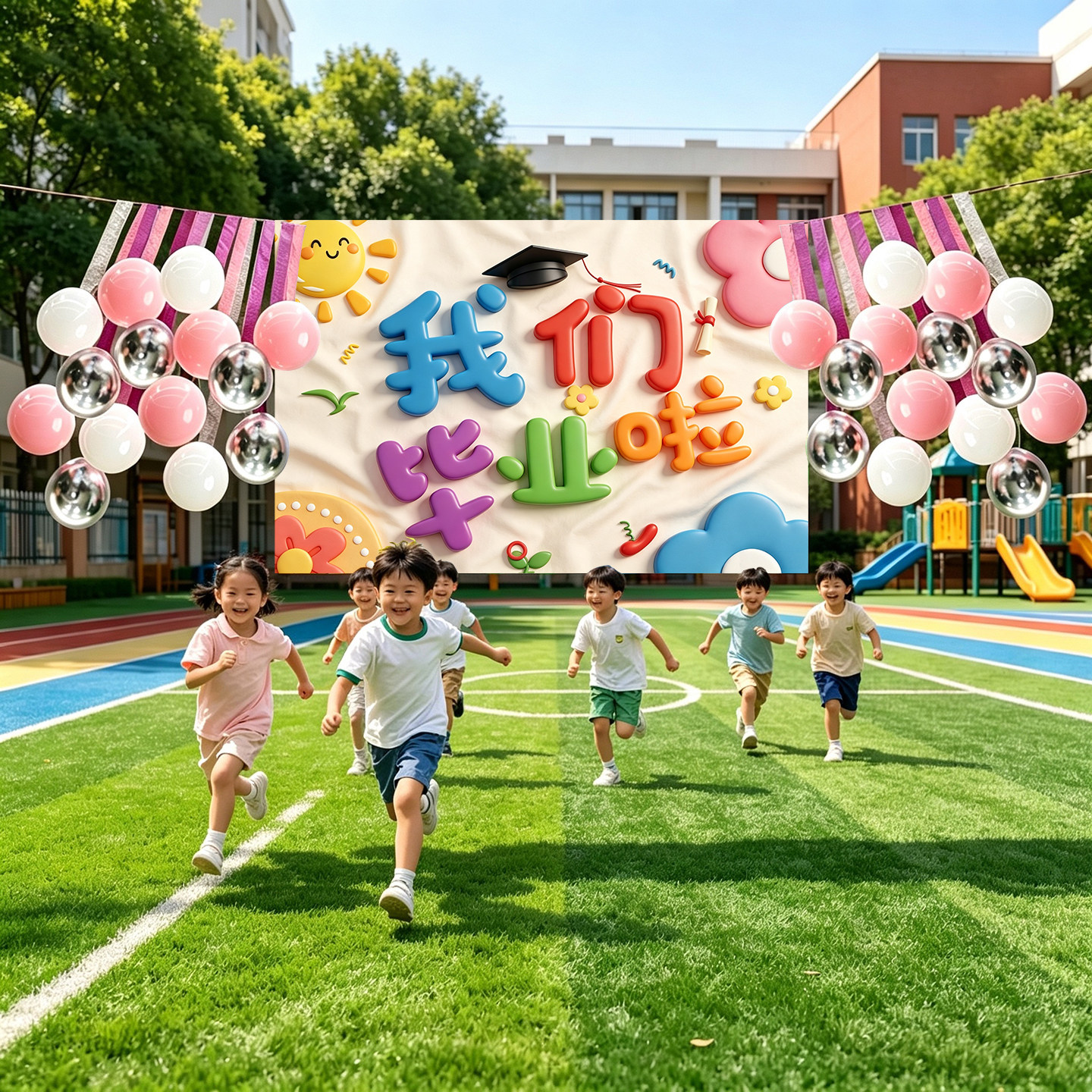 毕业季典礼气球装饰场景布置班级教室地堆堆盒气氛围感拍摄照道具