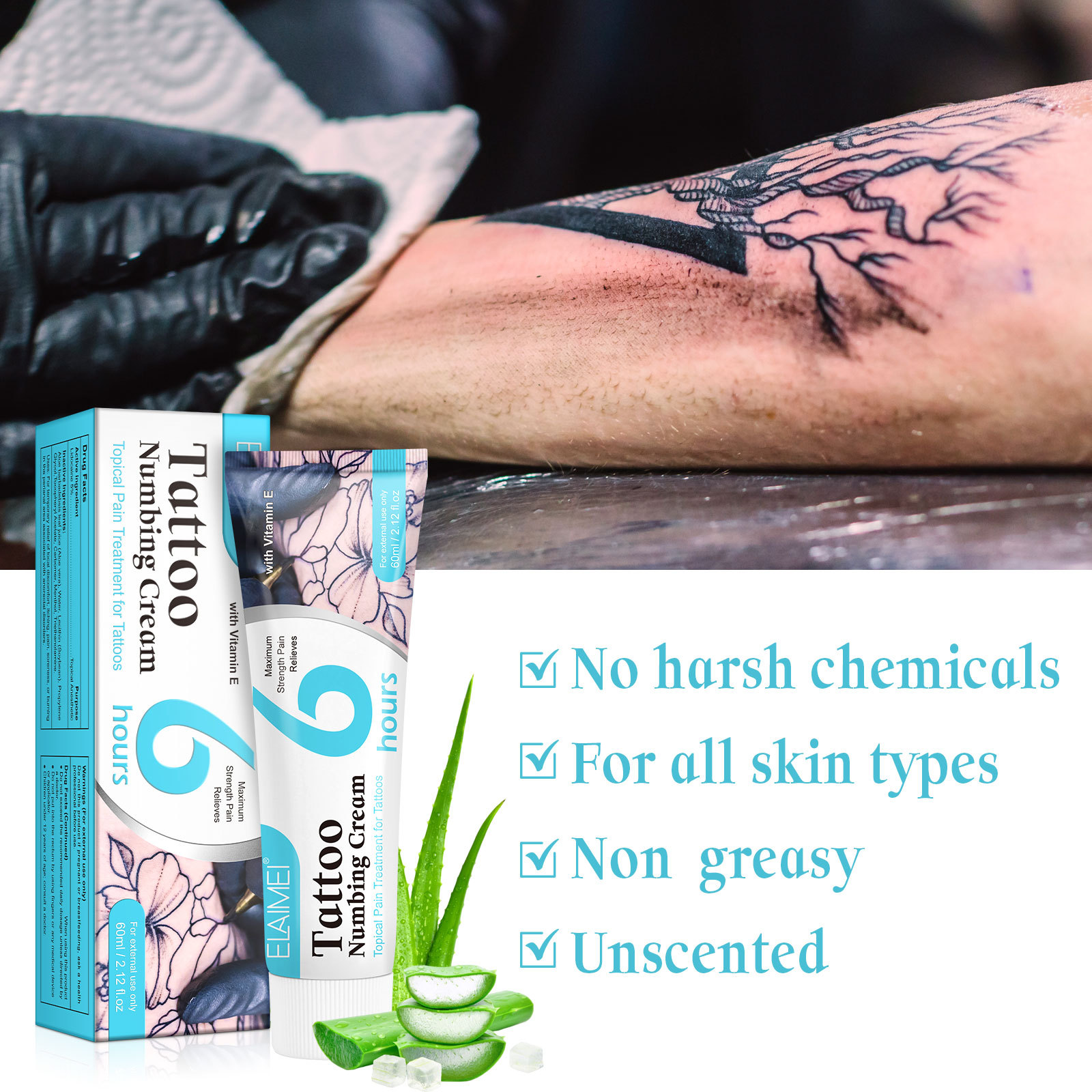 Tattoo care and repair cream
