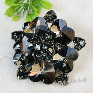 口装 袖 饰扣胸花005 高档新款 貂皮裘皮皮草大衣水貂水钻扣子纽扣