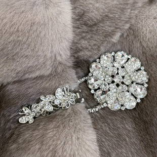 水钻扣子纽扣貂皮裘皮皮草大衣水貂 高档新款领口装饰鸭嘴扣1701