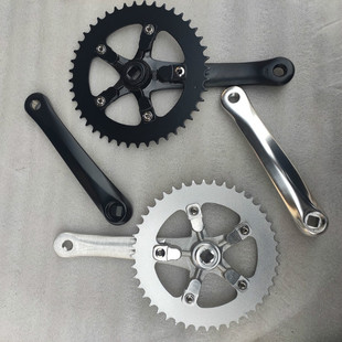 热卖 牙盘曲柄铝合金动作死飞竞速牙盘单速44t黑色银色 促销