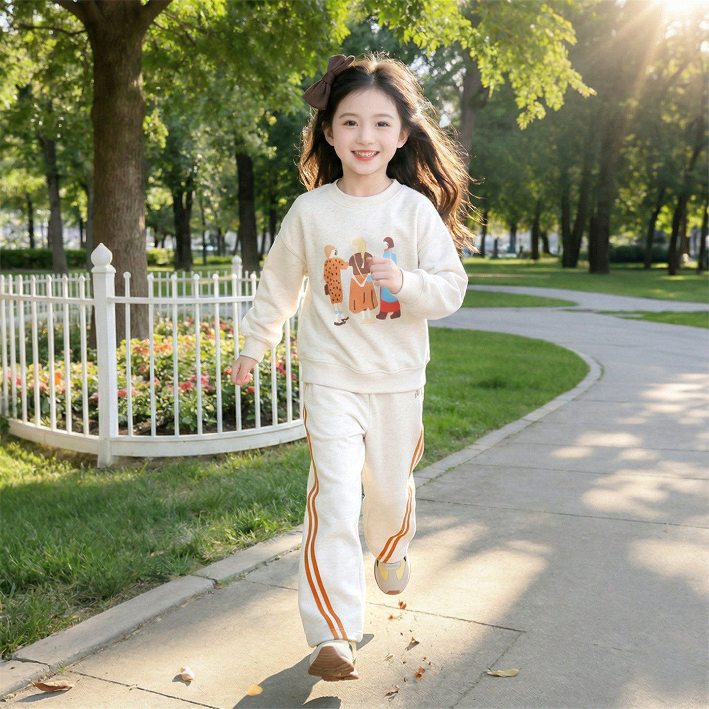 休闲套装卫衣2026大中两件套新款春秋春季运动女童春装儿童款洋气