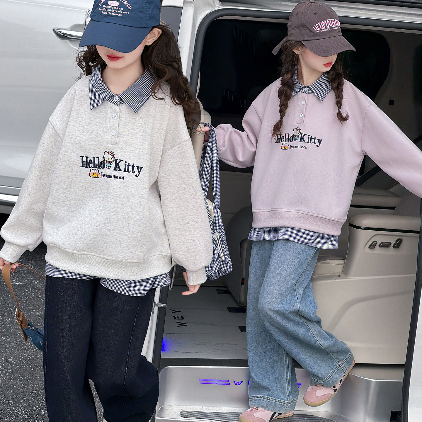 儿童打底2026洋派女孩潮T恤衫厚春装上衣POLO中大童春秋季女童新