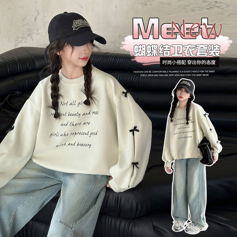 儿童卫衣T恤春装2026韩系新款大童女孩长袖搭打底打底衫衫女童穿