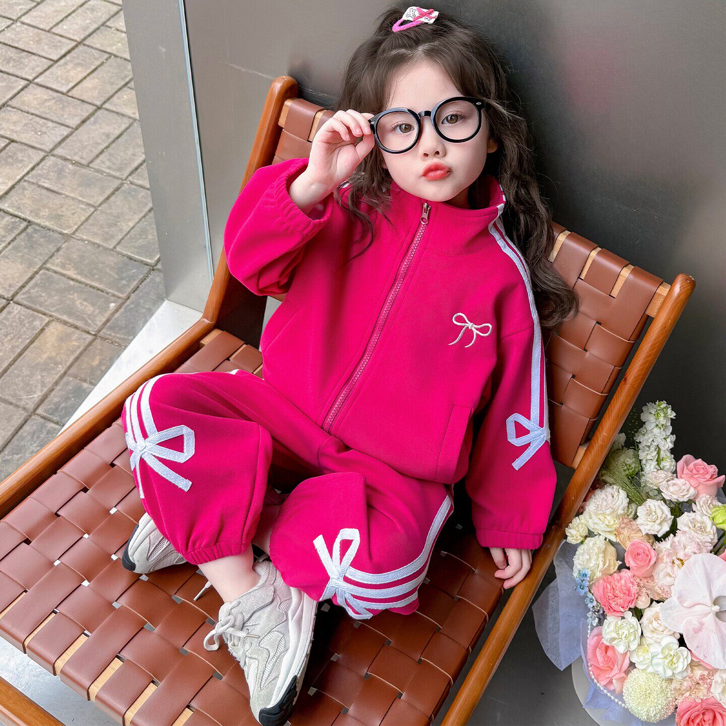 2026运动套装洋气巨儿童炸街新款好看时髦女童宝宝春季春装小公主