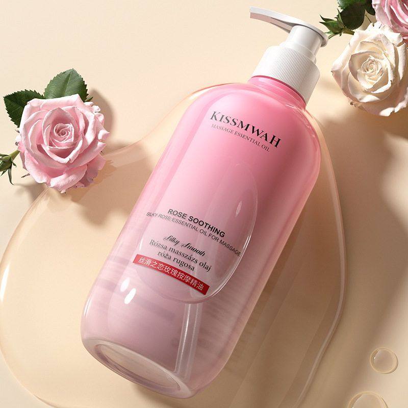 KISSMWAH丝滑之恋玫瑰按摩精油spa美容院身体舒缓全身滋润护肤品
