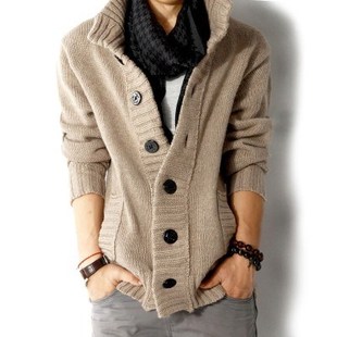 Man Winter knitted sweater men cardigan coat youth Sweaters