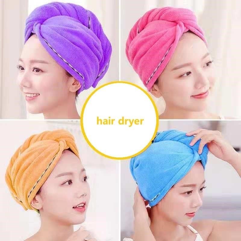 女吸水速发帽干毛巾包头 hair drying cap shower cap towel