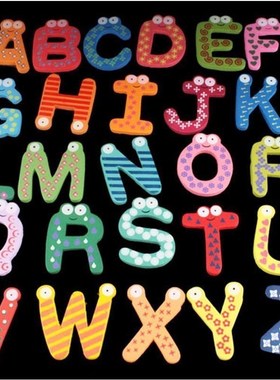 Cute Set 26 Letters Alphabet Wooden Fridge Magnets Big #5151