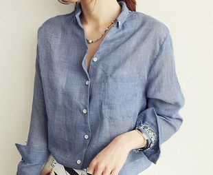 2019 Women Tops Linen Shirt Ladies Fashion Blouse Clothes 女