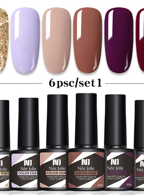Gel Nail Polish 6 Color Gel Polish Set美甲胶套装指甲油胶套装