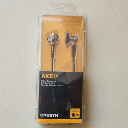 原装韩国品牌CRESYN可立新斧头平头塞长短线音乐耳机人声女毒通透