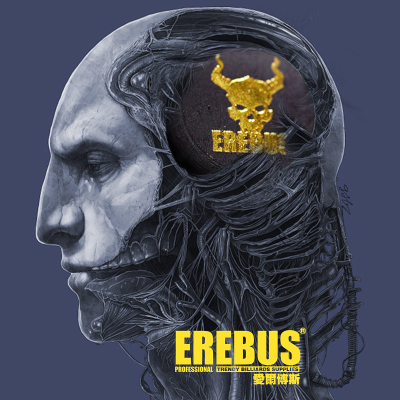 EREBUS爱尔博斯九球8层牛皮职业八球14mm中性偏软台球大头杆皮头