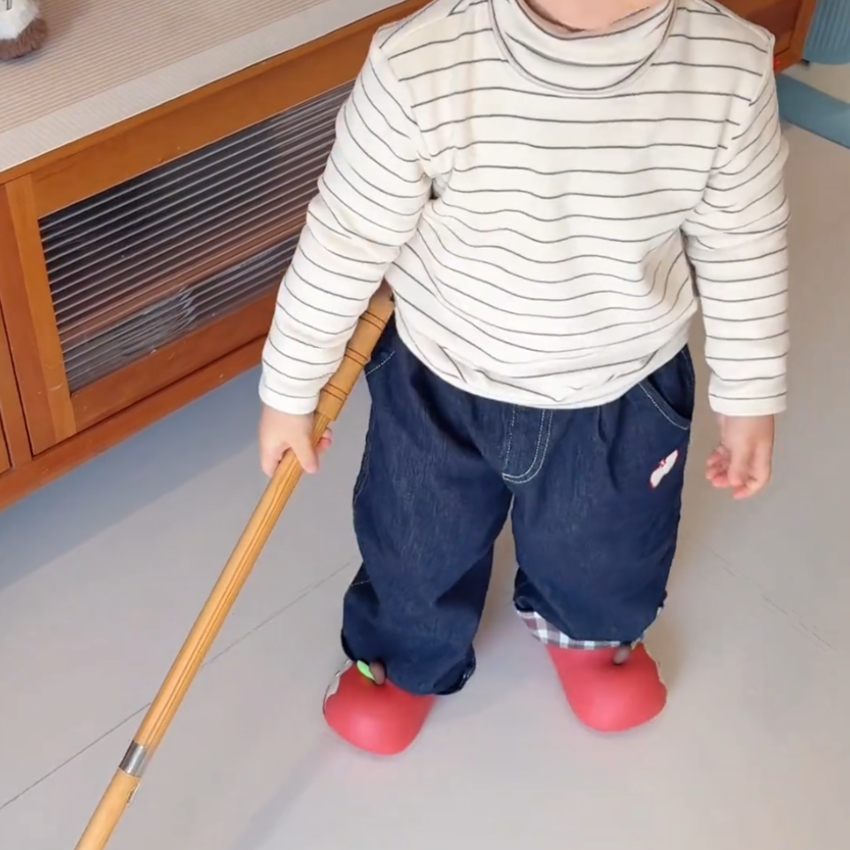 宝宝半高领打底衫儿纯棉条纹上衣6岁男童女童春秋百搭内穿长袖T恤