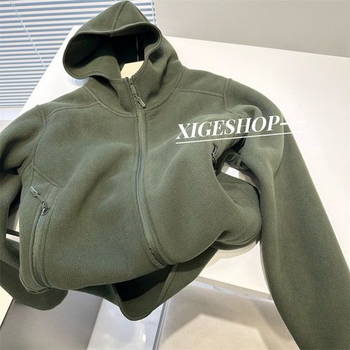 休闲常规摇粒绒短外套