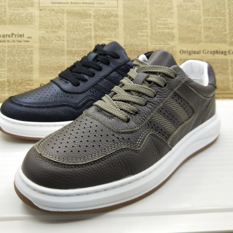 商场撤柜真皮头层牛皮软底手工上线休闲板鞋防滑透气百搭驾车男鞋