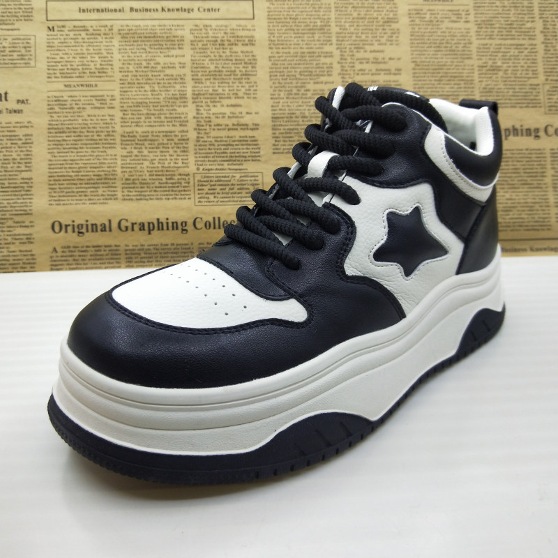 撤柜处理厚底休闲板鞋真皮全皮高帮休闲拼色潮流厚底春秋时尚女鞋,女鞋,高帮鞋,淘宝优惠券,粉丝福利购,淘宝优惠卷